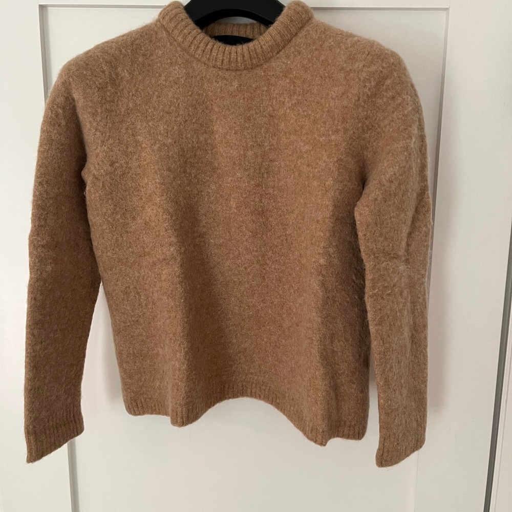 Jenni Kayne Puffy Neck Sweater Size M Beige